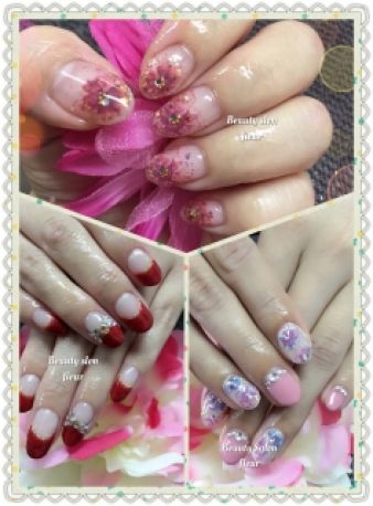 ネイルカタログ ウェディングネイル 4 000円 Beauty Salon Fleur 沖縄県 北谷 嘉手納のネイル サロンの検索 予約はナチュラルビューティ