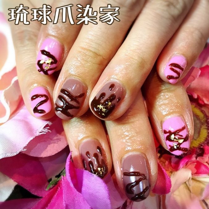 ネイルカタログ チョコネイル ネイルサロン琉球爪染家 沖縄県 北谷 嘉手納のネイルサロンの検索 予約はナチュラルビューティ